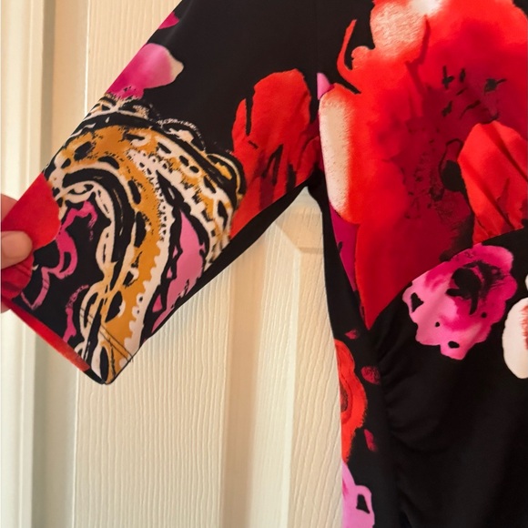 Tiana B. Red and Pink Floral Dress - Picture 4 of 7